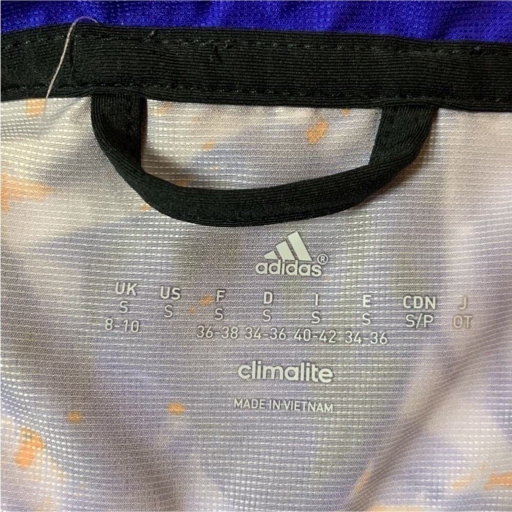 Adidas multicolor / watercolor print athletic hoodie jacket Size Small - Picture 9 of 12